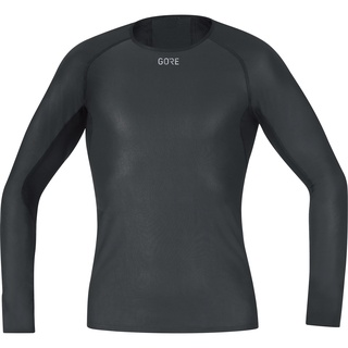 Gore Wear Langärmliges Herren Unterzieh-Shirt, Multisport, GORE WINDSTOPPER, M, Schwarz