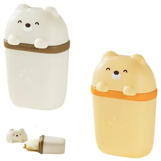 QUNXON 2 Stück Cartoon Seifendose Reise, Seifenschale mit Ablauf, Wasserdichte Seifendose mit Abdeckung Seifen Aufbewahrun festes shampoo aufbewahrung, Seifenbox für Reisen, Camping, Fitnessstudio, RV