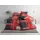 gemustert Rot 155 x 220 cm 2 x 80 x 80 cm