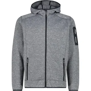 CMP Herren Fleece Hoodie Jacke, ice-titanio-nero, 54