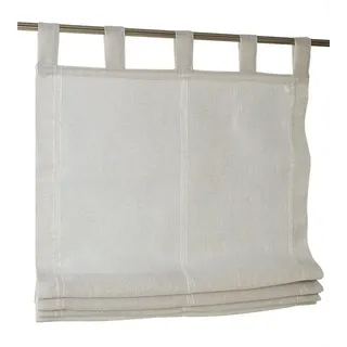 Kutti Raffrollo Schlaufenrollo Brondby Taupe halbtransparent Breite 120 cm x Höhe 145 cm
