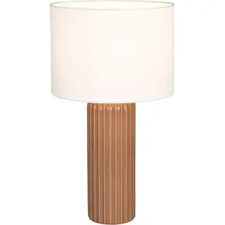 Reality Leuchten Tischleuchte BLAIR DH 28x51 cm braun Tischlampe - Braun