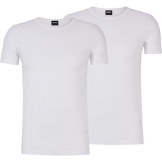 Bild von Herren Round Neck T-Shirt, 2er Pack Modern, White, XL