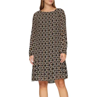 s.Oliver Plissiertes Chiffonkleid mit Puffärmeln