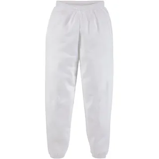 Sweathose FRUIT OF THE LOOM, Herren, Gr. S (44/46), N-Gr, weiß, angeraute Sweatware, Obermaterial: 60% Baumwolle, 40% Polyester, unifarben, bequem lang, Hosen Sweathose, aus Baumwollmischung