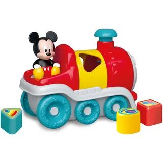 CLEMENTONI Disney Baby Mickey Formensortier-Zug - Nachziehspielzeug mit Formen und Farben, Fördert Hand-Augen-Koordination, Ursache-Wirkung-Verständnis und Motorik, Ab 9 Monaten,