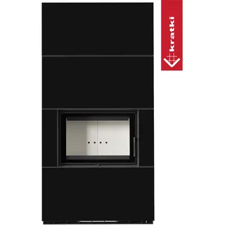 Kratki FLOKI BOX Kaminbausatz Glas Schwarz