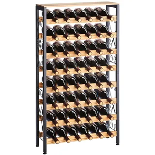 Vevor Weinregal 48 Flaschen 8-stöckig 80 x 40 x 100 cm Schwarz
