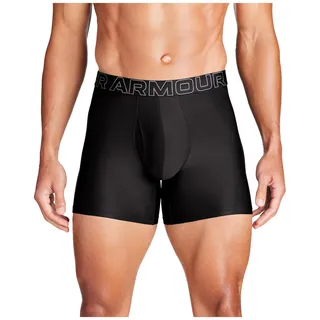 Under Armour Herren Performance Tech Boxerjock Slip, 15,2 cm Innennaht, Ganztägiger Komfort und Weich Retroshorts, Black Solid-Core 3er-Pack, XL