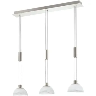 EGLO Montefio 3-flg. 18 cm halbkugelförmig Edelstahl-Weiß