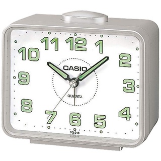 Casio TQ-218-8EF Wecker, Kunststoff, Silber, Regular