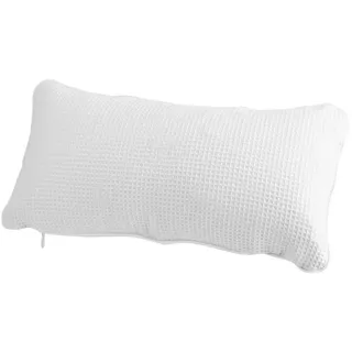 EORTA Badewannenkissen, rutschfest, belüftet, mit Saugnapf, Spa-Badkissen für Kopf- und Nackenstütze, für Zuhause, Badezimmer, weiß, 35 x 19 cm