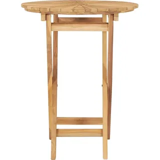 vidaXL Gartentisch Klappbar Ø 60 cm Massivholz Teak - Braun
