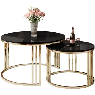 lookway Lori Gold Hochglanz Rund 70 x 49 cm