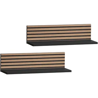Schildmeyer Ryker Wandregal 60 x 17,3 x 15,7 cm Schwarz