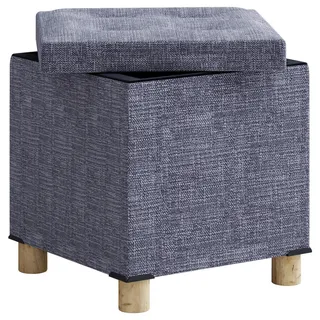 Mid.you Sitzbox , Hellgrau , Holzwerkstoff , 38x40x38 cm , Stauraum , Wohnzimmer, Sessel, Hocker & Hockerbänke, Sitzwürfel