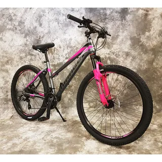 Generisch 24 Zoll ALU Damen MTB Gefedert mit 21-Gang Shimano NEU 2466-Lila-Pink