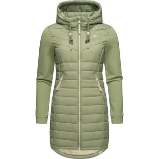 Ragwear Damen, Übergangsjacke leichte Jacke lang mit Kapuze Lucinda Long II Intl Light Olive24 Gr. 5XL - 5XL