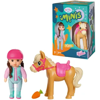 BABY BORN Puppenzubehör Pferde-Spielset mit Minis-Puppe Kim und Pferd mehrfarbig 906149