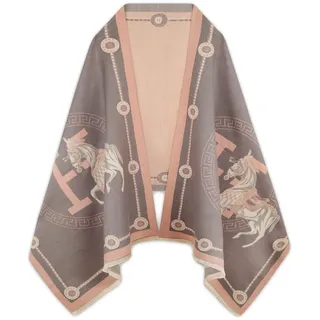 EXTREE Pashmina-Schal für Damen, seidiger Schal für Abendkleid, Decke, offener Poncho-Umhang, Farbe: A066, 1