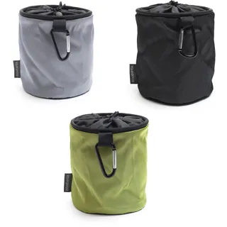 Brabantia - Wäscheklammerbeutel - Hält Bis zu 150 Wäscheklammern - mit Kordel - Befestigung am Wäscheständer, an der Wäscheleine oder an der Hose - Aufbewahrungsbehälter - Grey - 16 x 16 x 16 cm