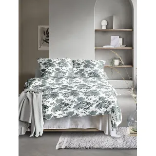 IRISETTE Bettwäsche Seersucker Easy Grimsby salbei 155x220 cm + 80x80 cm