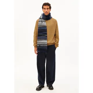 WOLLSTRICKSCHAL |  100% Bio-Wolle - blau (ONE-SIZE)