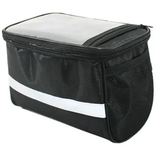 Fahrradlenkertasche mit seitlicher Netztasche, transparenter Handytasche und Fronttasche