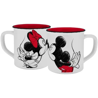 NEATIK Mickey Kiss Sketch Tasse 0,4 l Rot