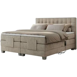MKS Meble Boxspringbett 200 x 200 cm H4 Beige