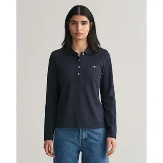 Gant für Damen. 4202521 Polo Shield in Marineblau (S), Lässig, Baumwolle, Klassisch, Langarm