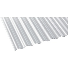 Bild PC Wellplatte Sinus 76/18 200 x 90 cm 1,4 mm klar/weiß