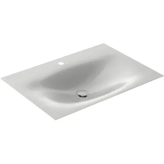 KEUCO EDITION 11 ART Einbauwaschtisch aus Stahl-Emaille, 806x4x493mm, mit 1 Hahnloch, 32590550801, Farbe: Manhattan