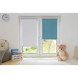 Springrollo K-HOME "Anna" Gr. 3, weiß (weiß, grau, weiß), B:105cm H:150cm, Polyester, Rollos, Springrollo, Topseller