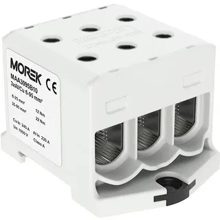 Hauptleitungsklemme 6x 6-95mm2 grau 1P OTL 95-3 Morek MAA3095A10