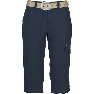 G.I.G.A. DX Damen Caprihose Nelika, 3/4 Hose mit Gürtel, Cargohose Frauen für den Sommer, navy, 34