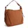Damen Bag Schultertasche Mittelgroß Cognac Braun