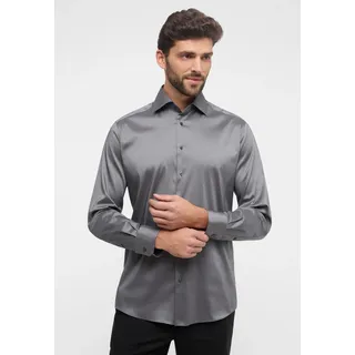 Eterna Langarmhemd »MODERN FIT« EASY IRON (bügelleicht), silberfarben
