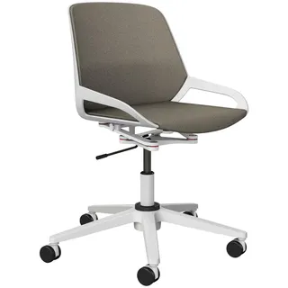 Aeris Drehstuhl , Weiß, Beige , Metall, Kunststoff , Drehkreuz , 70x68x40 cm , Made in Germany , Typenauswahl, Wippfunktion, Sitzfläche 360° drehbar , Büromöbel, Bürostühle, Drehstühle
