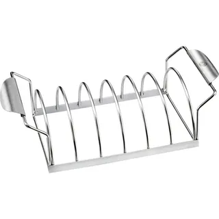 Gefu Spare RIB Halter , Edelstahlfarben , Metall , 11.8x18.8x39.2 cm , Grills, Grillzubehör