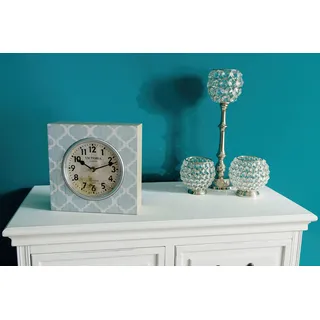 Myflair Möbel & Accessoires Wanduhr »- Hellblau-« hellblau, Standuhr, eckig, Shabby Optik, ideal im Wohnzimmer, blau