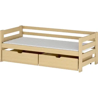 Mid.you Stauraumbett , Kieferfarben , Holzwerkstoff , Kiefer , teilmassiv , 2 Schubladen , Höhe ca. 13 cm , 90x200 cm , Fsc, Reach, EN 71 , Bettkasten, Lattenrost, mit Schubkästen,nicht verstellbar , Babymöbel & Kindermöbel, Kinderzimmer & Jugendzimmer, Kinderbetten, Kinderbetten & Jugendbetten