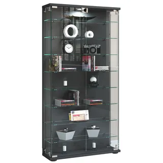VCM Standvitrine Stelas 17 x 59 x 114 cm Schwarz