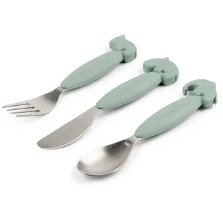 Done By Deer Easy Grip Friends Besteckset - Green - 12 Monate