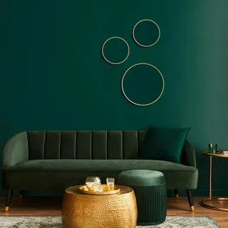 Talos Picasso Spiegel gold Ø 25 cm - mit hochwertigem Aluminiumrahmen für stilvolles Ambiente - Perfekter Badezimmerspiegel Rund, der Eleganz und Funktionalität vereint