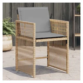 vidaXL Gartenstuhl 55,9 x 68,2 x 34,2 cm beige 4 St.
