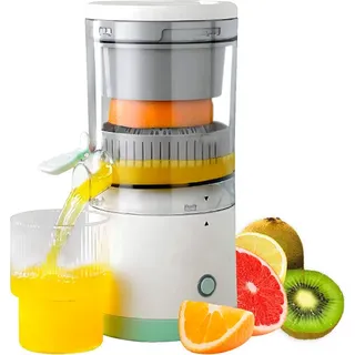 Tragbarer USB Entsafter 400 ml, elektrischer Mini Saftmacher für Obst & Zitrus, Smoothie Maker 45 W, kompakt für unterwegs - ProJuicer - Weiß