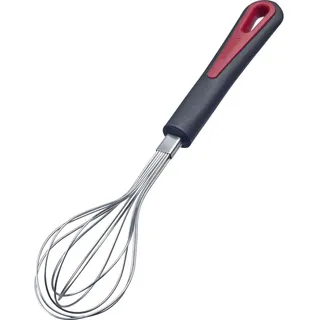 Westmark Schneebesen, Sehr elastische Drähte, Formstabil, Länge: ca. 24 cm, Rostfreier Edelstahl/Kunststoff, Gallant, Mini, Schwarz/Rot/Silber, 29512270