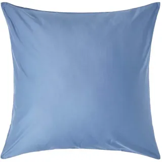 Homescapes Kissenbezug Premium, Ägyptische Baumwolle, Fadendichte 1000 , Blau , Textil , Quadratisch , 80x80 cm , Oeko-Tex® , Heimtextilien, Bettwäsche & Leintücher, Bettwäsche