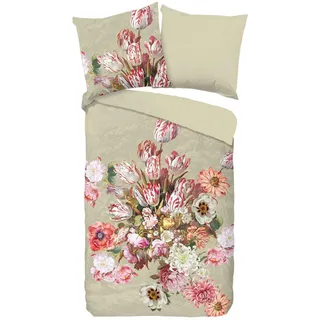 Good Morning Miran Blumen Beige 135 x 200 cm + 80 x 80 cm